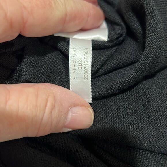 J. Crew Factory L1561 Cotton Teddie Sweater NWT/small hole  size XXL Black - Picture 8 of 10